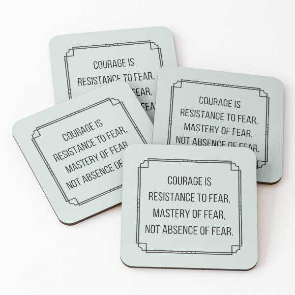 Item preview, Mark Twain Quote - Courage is resistance to fear, mastery of fear, not absence of fear. The Tragedy of Pudd’nhead Wilson designed and sold by violet-hope.