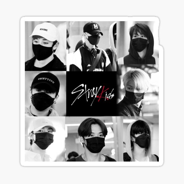 Item preview, Stray kids with mask kpop skz designed and sold by TheDazedDreamer.