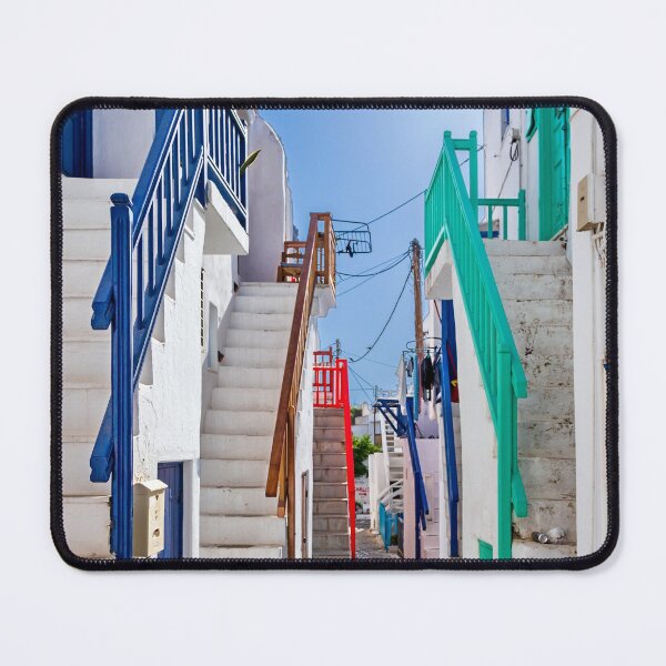 Item preview, The colorful railings of Mykonos designed and sold by Hercules Milas.