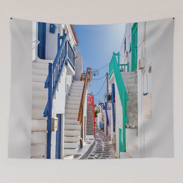 Item preview, The colorful railings of Mykonos designed and sold by Hercules Milas.