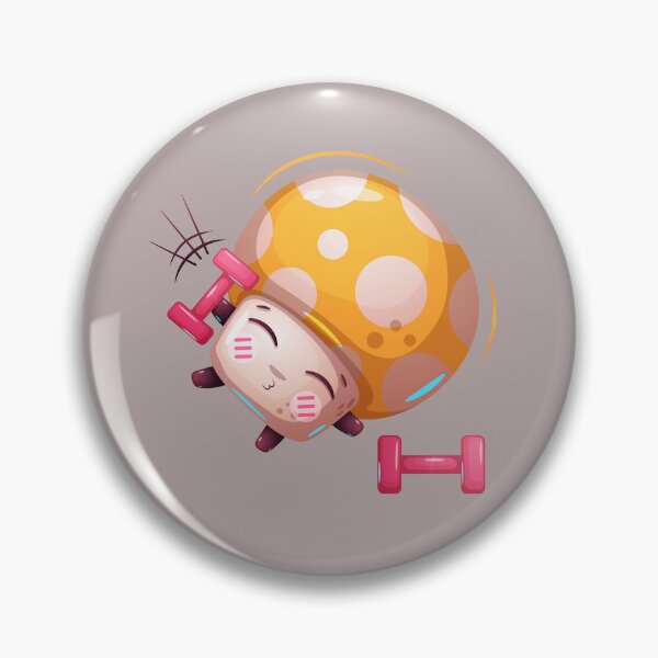 Aperçu de l'œuvre Amant de gym aux champignons, dessin d'enfant de dessin animé mignon, art d'illustration coloré calme créée et vendue par TinyBeezle.