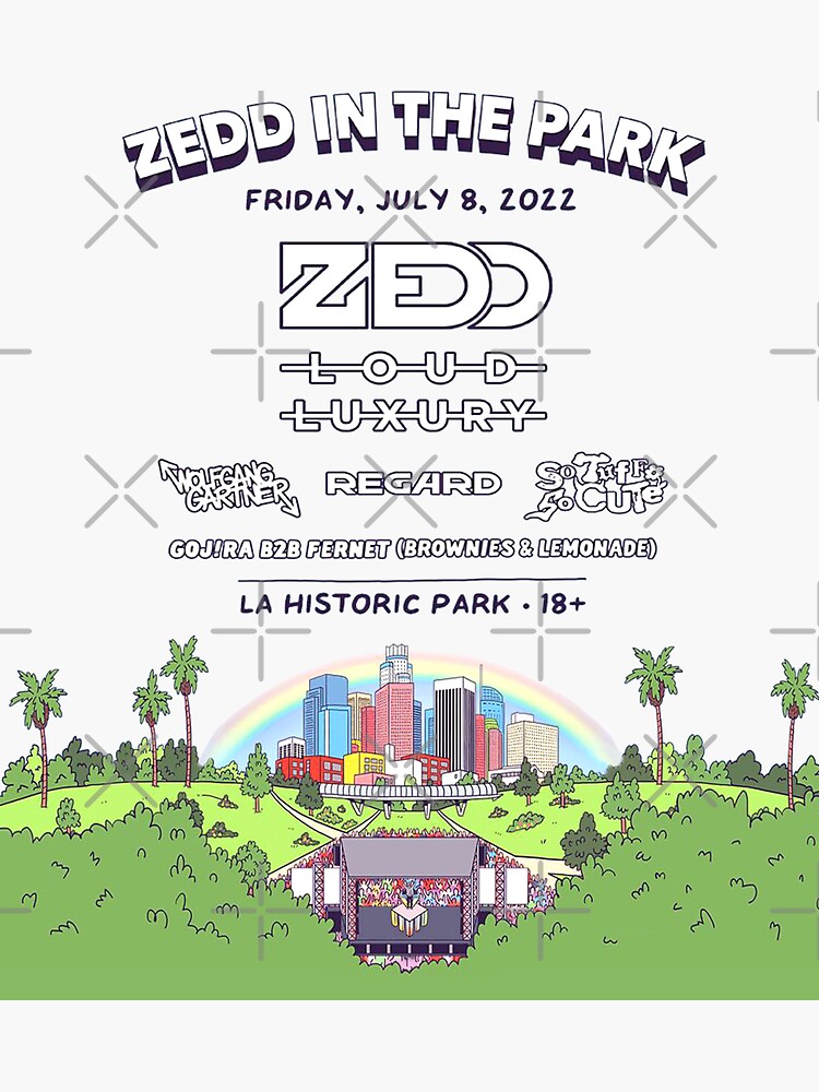 "Zedd In The Park 2022" Sticker for Sale by bonds69 Redbubble