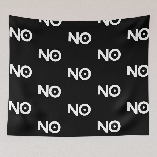 Item preview, No (white text) designed and sold by pinkypingu.