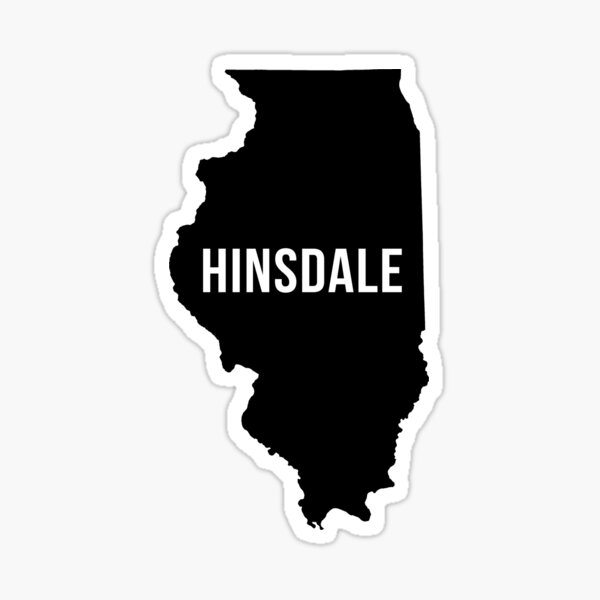 "Hinsdale, Illinois Silhouette" Sticker by CartoCreative Redbubble