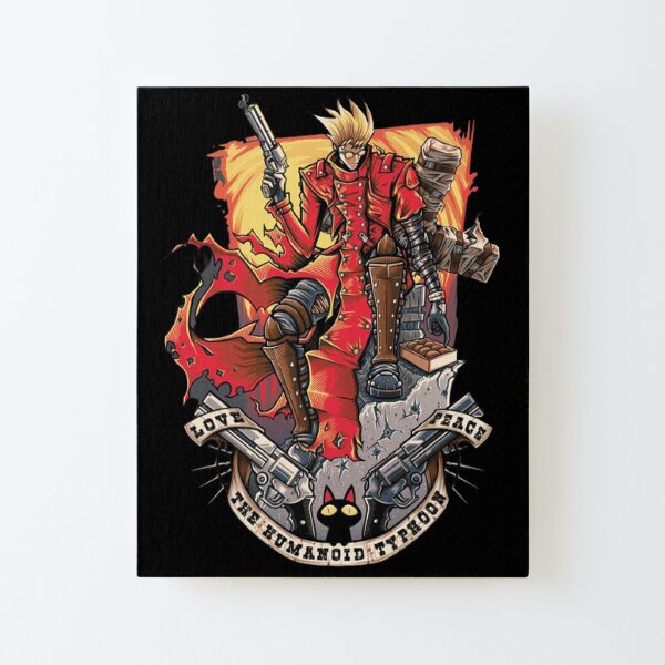 The Humanoid Typhoon Peace and Love Canvas Mounted Print
