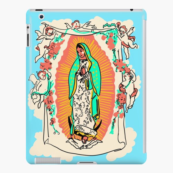 Funda y vinilo para iPad con la obra «Cinta Medida Virgen del Pilar - Roja  - AuctorSalutis» de AuctorSalutis