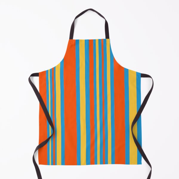Item preview, Retro Modern Vertical Stripe Pattern Orange Blue Yellow designed and sold by kierkegaard.