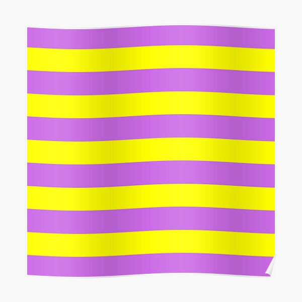 Póster «Rayas grandes de color morado y amarillo - Rayas moradas ...