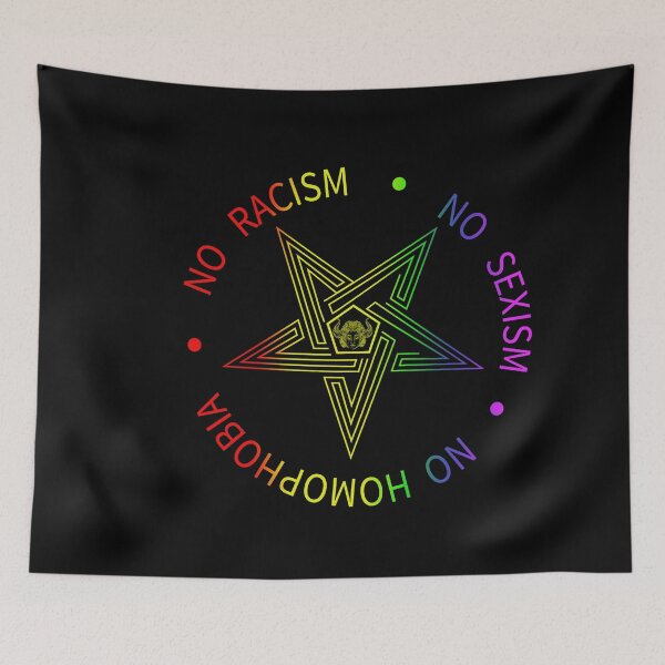 Item preview, Baphomet Pentagram Symbol Satanas - No Racism, No sexism, No Homophobia designed and sold by nueschka.