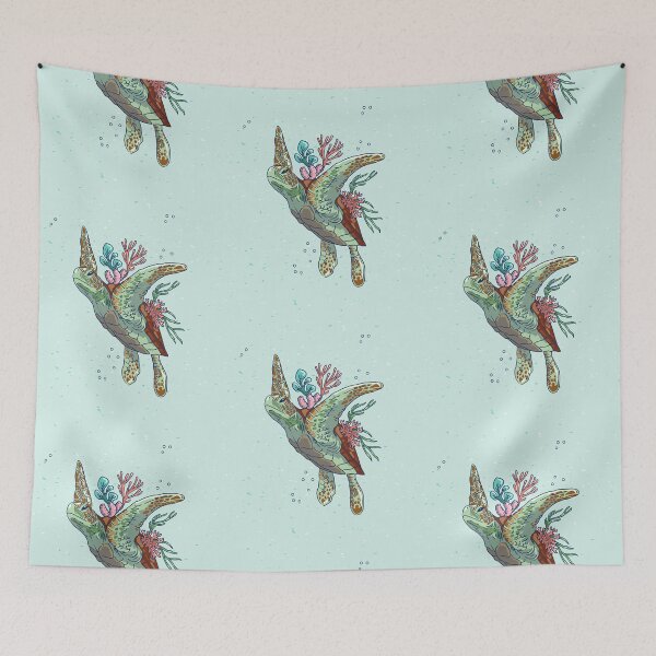 Item preview, Copy of sea turtle underwater with seaweed and coral designed and sold by Shirtey.