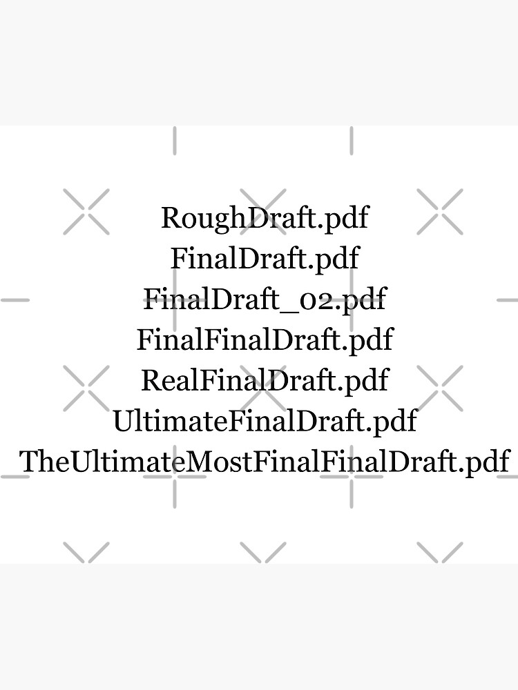 "Final Draft PDF file naming convention" Poster for Sale by DP7ADEDArt
