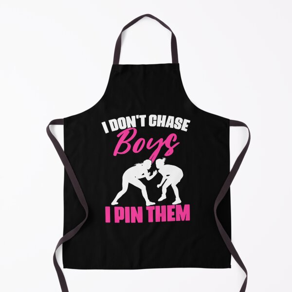 Item preview, I Don't Chase Boys I Pin Them Funny Wrestling For A Wrestler designed and sold by Nessshirts.