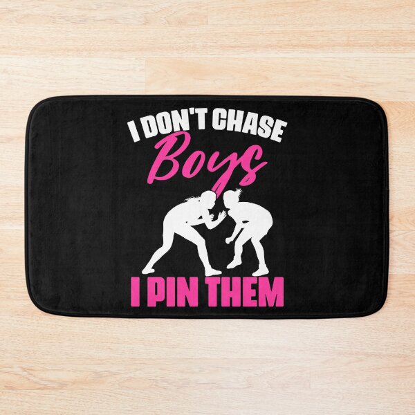 Item preview, I Don't Chase Boys I Pin Them Funny Wrestling For A Wrestler designed and sold by Nessshirts.