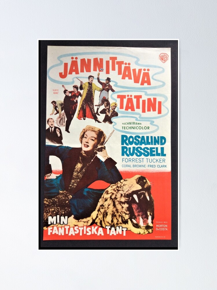 Auntie Mame, Rosalind Russell, glamour, fabulous Poster for Sale by  BrookeClara