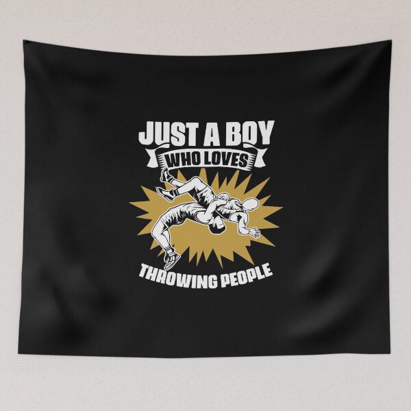Item preview, Just A Boy Who Loves Funny Wrestling Sports Fan For Wrestler designed and sold by Nessshirts.