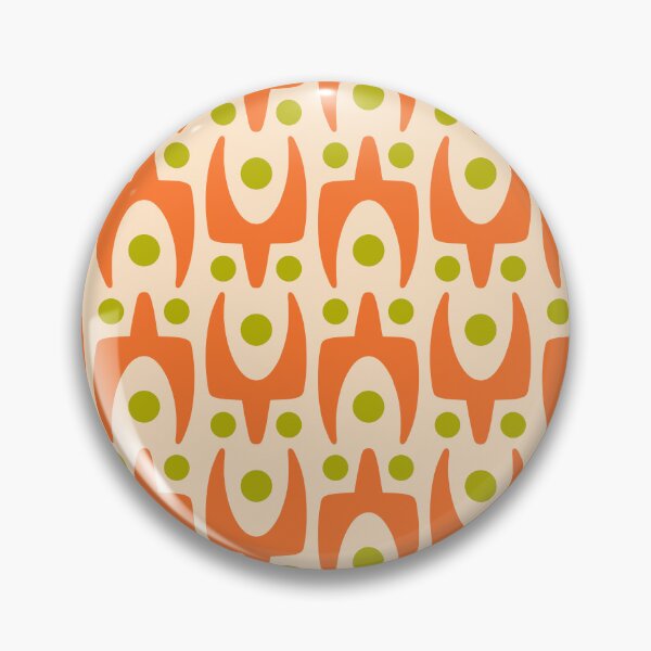 Item preview, Mid Century Modern Abstract Pattern 833 Orange and Green designed and sold by tonymagnerart.