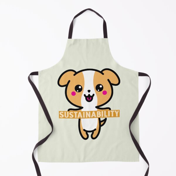 Item preview, Sustainability Cute Little Brown And White Puppy Laughing designed and sold by pixelplaza.