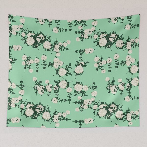 Item preview, White and Green Summer Flower designed and sold by Sassy Norshi.