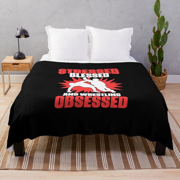 Item preview, Stressed Blessed Funny Wrestling Sports Humor For Wrestler  designed and sold by Nessshirts.