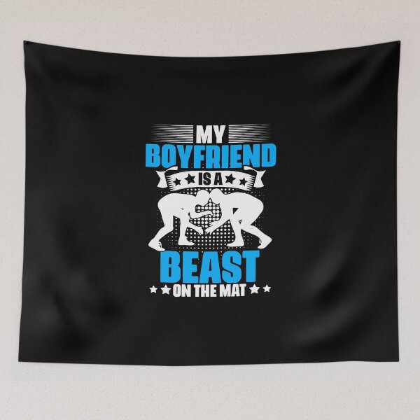 Item preview, My Boyfriend Is A Wrestler Funny Wrestling Fan Humor Lover designed and sold by Nessshirts.