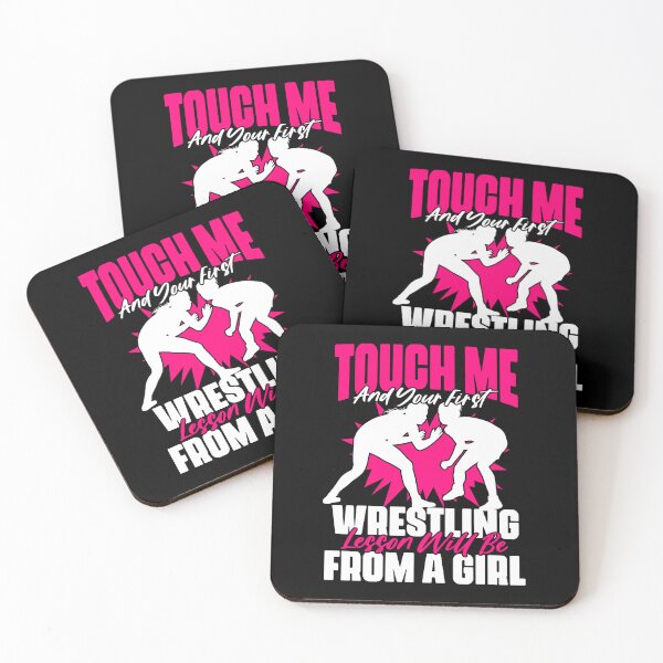 Item preview, Touch Me And Your First Wrestling Lesson Funny Girl Wrestler designed and sold by Nessshirts.