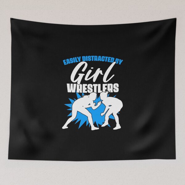 Item preview, Easily Distracted Funny Wrestling Sports Humor For Wrestlers designed and sold by Nessshirts.