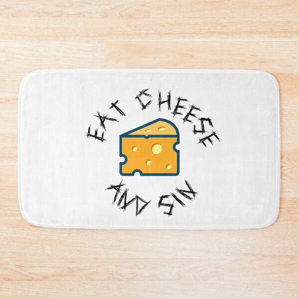 Item preview, Eat Cheese And Sin | Swiss Cheese with Metal Font Funny Meme  designed and sold by SomeDesignThing.