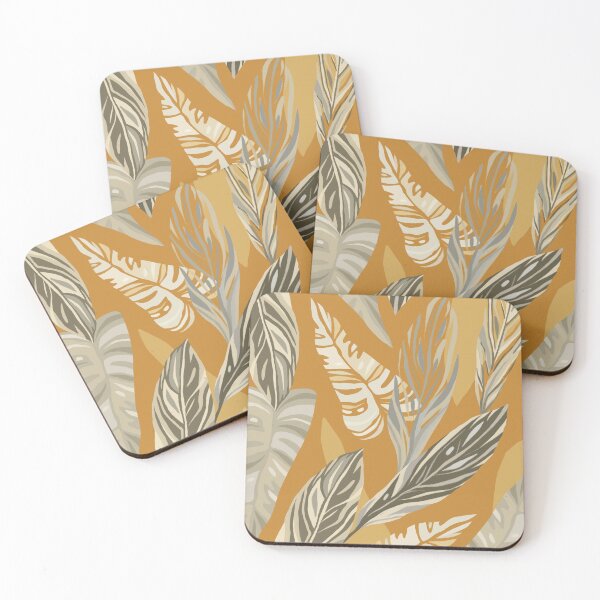 Item preview, Modern leaves in warm colors designed and sold by Miss-Belle.