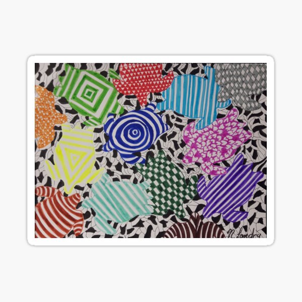 mandala turtle Sticker