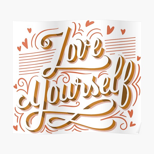 Love Yourself Text Self Love Lettering Self Love Self Love