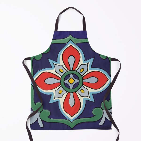 Item preview, Red flower decorative neo mexican tile floral baldosa designed and sold by T-Mex.