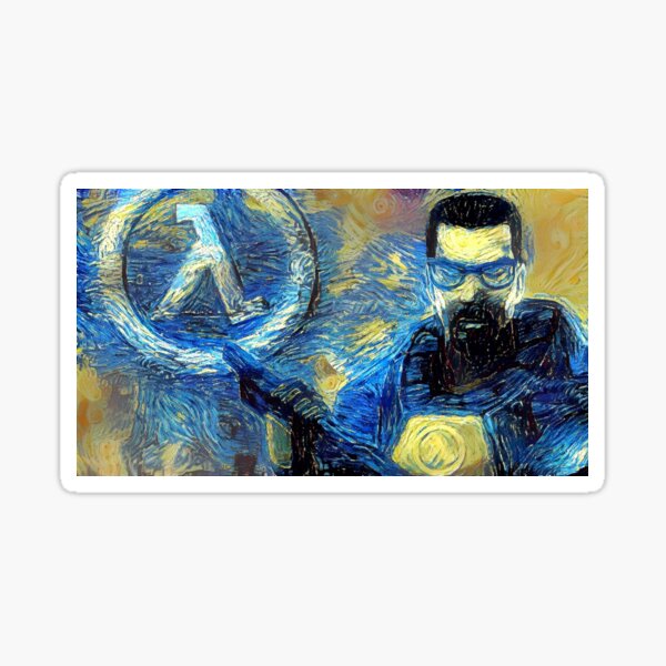 Aperçu de l'œuvre Demi-vie Gordon Freeman nuit étoilée créée et vendue par weirdo97.