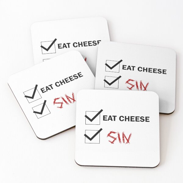 Item preview, Eat Cheese And Sin | Swiss Cheese with Metal Font Checklist Funny designed and sold by SomeDesignThing.