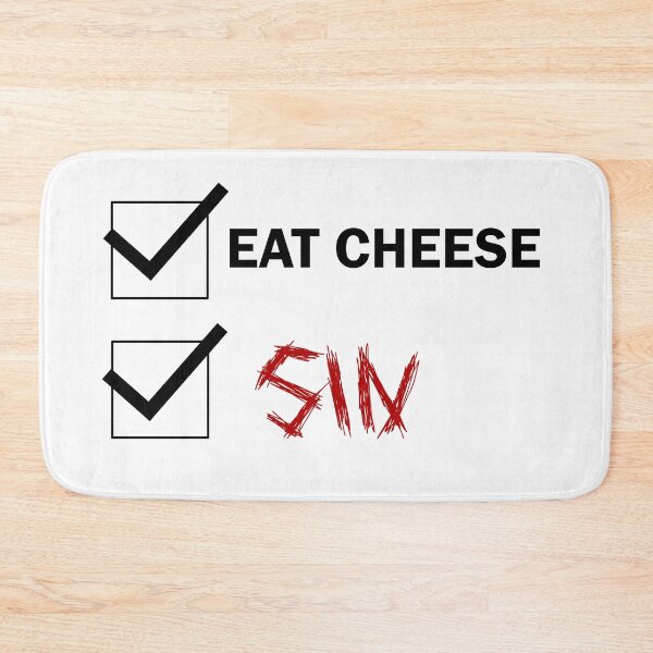Item preview, Eat Cheese And Sin | Swiss Cheese with Metal Font Checklist Funny designed and sold by SomeDesignThing.