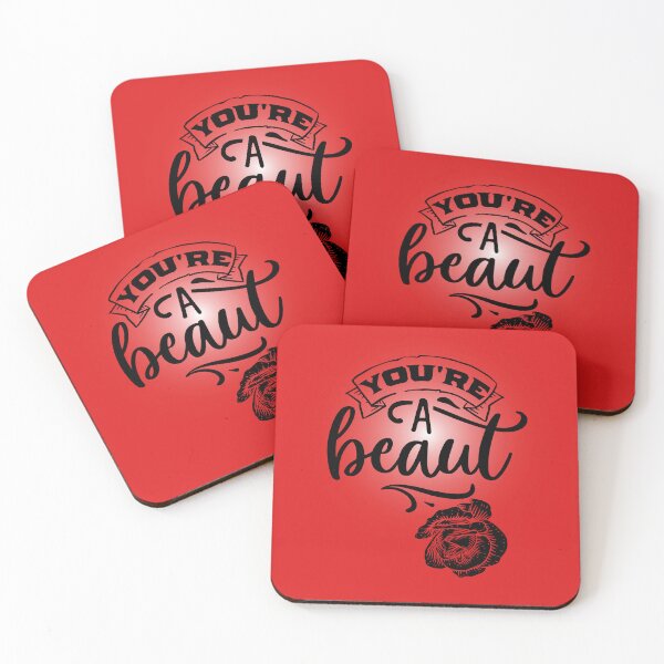 Item preview, Classic Aussie saying 'You're a Beaut' with rose, Aussie Quotes designed and sold by BoganSlogan.