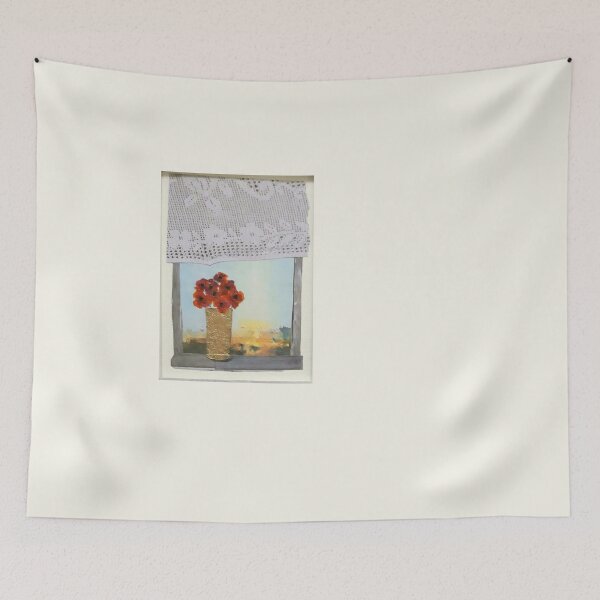 Item preview, Window With Golden Vase and Red Poppies designed and sold by Kathy Gales.