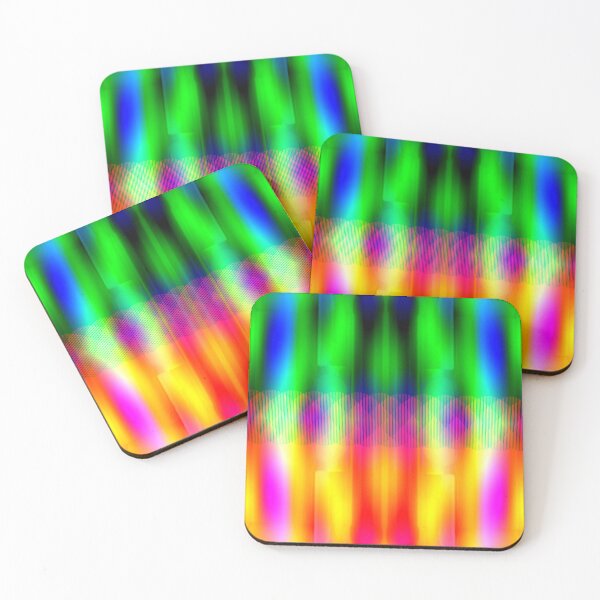 Item preview,  PAINTING OF ABSTRACT PATTERNS WITH VERTICAL STRIPES IN RAINBOW COLORS. designed and sold by Ralek.