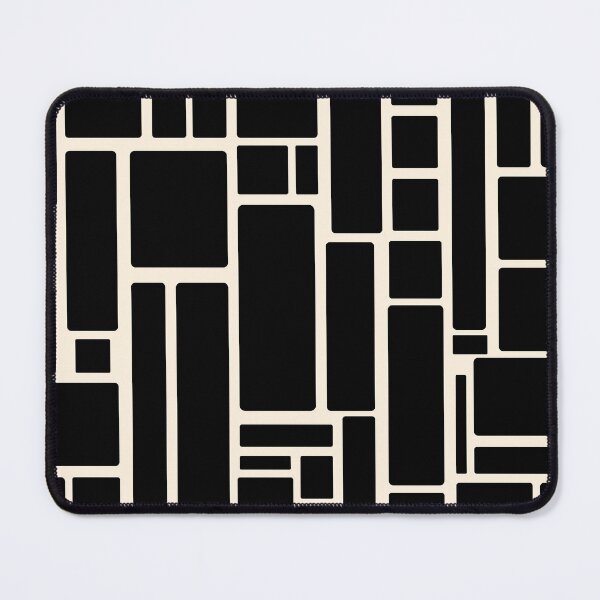Item preview, Modulus Minimalist Geometric Pattern in Black and Almond Cream designed and sold by kierkegaard.