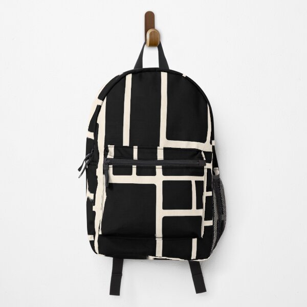 Item preview, Modulus Minimalist Geometric Pattern in Black and Almond Cream designed and sold by kierkegaard.