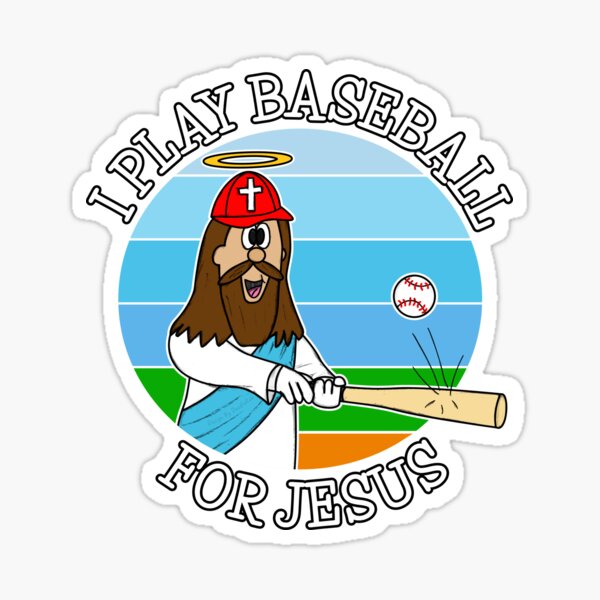 Funny Jesus Christ Baseball Softball Home Run First Base Art Board ...