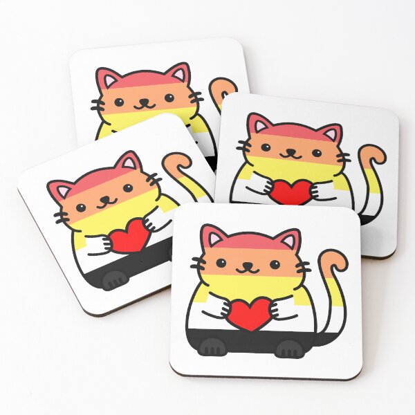 Item preview, Akoisexual Pride Flag Kitty designed and sold by ilexdesigns.