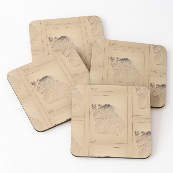 Item preview, Georgia, USA Relief Map 3D digitally-rendered designed and sold by ThinkAboutMaps.