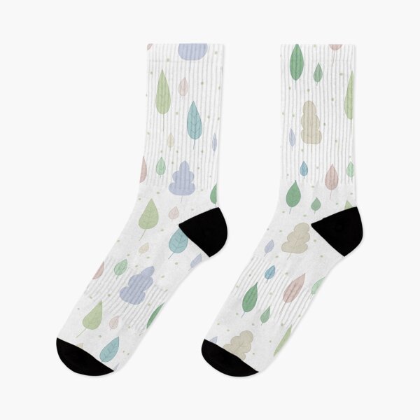 Item preview, Cute pastel colour leaves pattern  designed and sold by Sanaura.