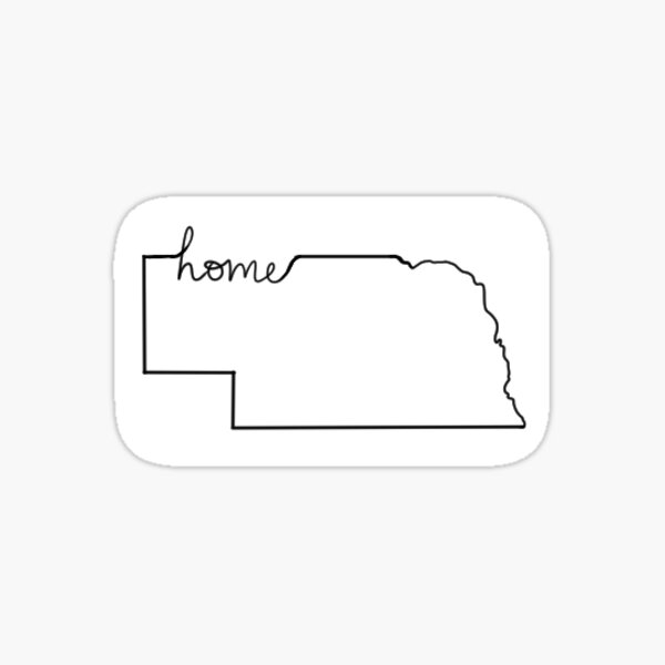 "Nebraska Home State Outline" Sticker for Sale by Dr3amsInInk Redbubble