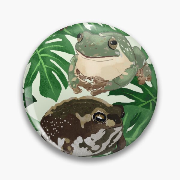 Item preview, Rain frog leaf print designed and sold by SophiesaurDraws.