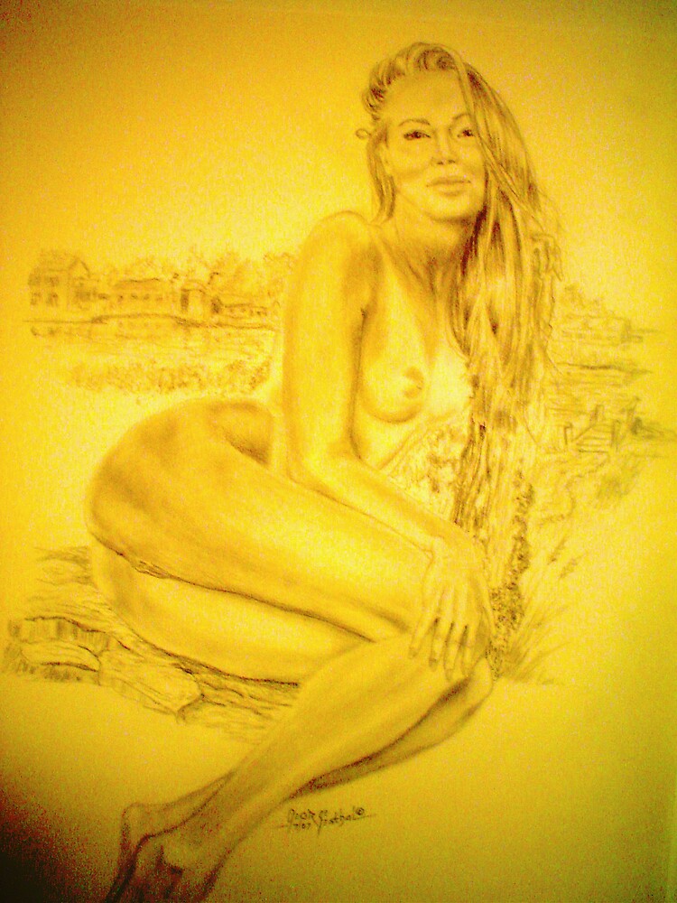 Thumbnail 2 of 2, Postcard, Aged Parchment Nude designed and sold by yesman.