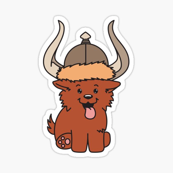 Viking Puppy Sticker