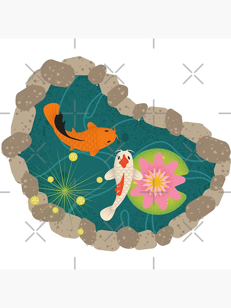 Koi Fish Pond Poster for Sale by Ami-Ami
