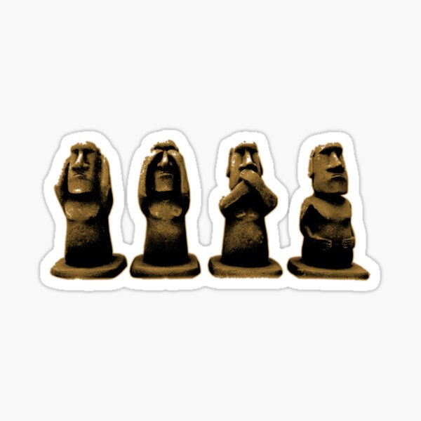 Moai Easter Island Sculpture Sticker for Sale by JoanTatley