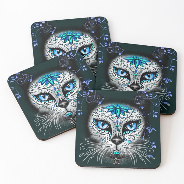 Item preview,   Sugar Skull Cat designed and sold by Gothic Fantasy.